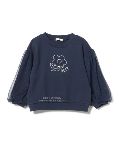 日本童裝 BEAMS mini 薄紗袖衛衣 90-140cm 女童款 秋冬季 TOPS
