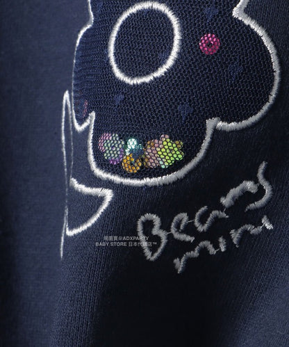 日本童裝 BEAMS mini 薄紗袖衛衣 90-140cm 女童款 秋冬季 TOPS