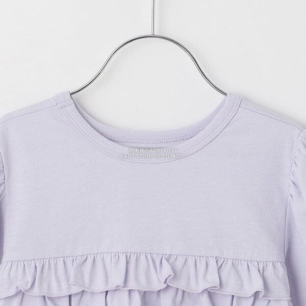 日本童裝 Ly# mine 2Way 雙面兩著【柔軟棉】花邊上衣 100-150cm 女童款 秋季 TOPS