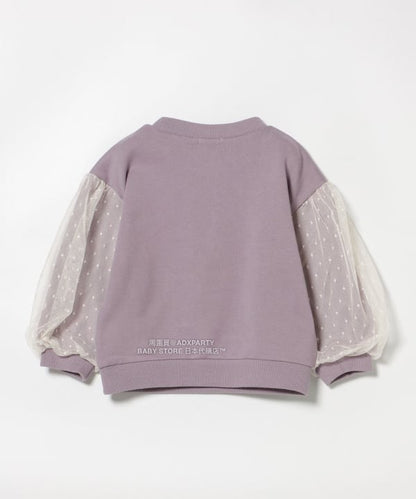 日本童裝 BEAMS mini 薄紗袖衛衣 90-140cm 女童款 秋冬季 TOPS