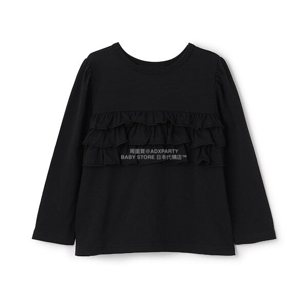 日本童裝 Ly# mine 2Way 雙面兩著【柔軟棉】花邊上衣 100-150cm 女童款 秋季 TOPS