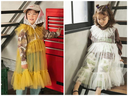 日本童裝 BREEZE 薄紗洋裝背心裙 80-140cm 女童款 秋季 DRESSES