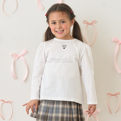 日本童裝 Ly# mine 2Way 雙面兩著【柔軟棉】花邊上衣 100-150cm 女童款 秋季 TOPS