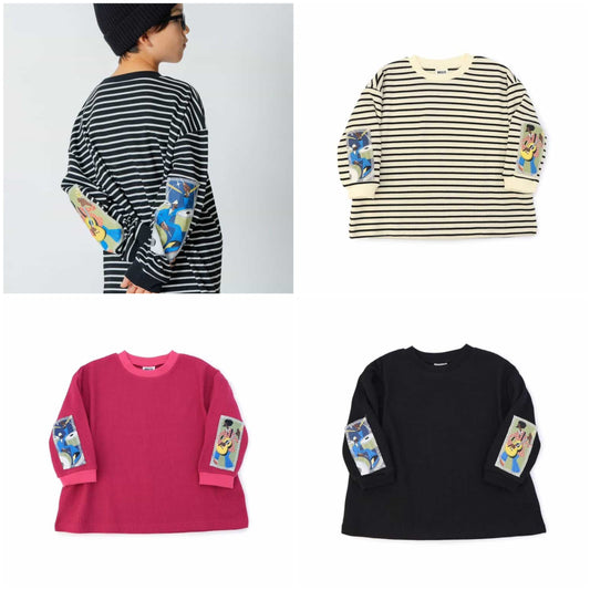 日本童裝 BREEZE 補丁長袖上衣 90-160cm 男童款/女童款 冬季 TOPS