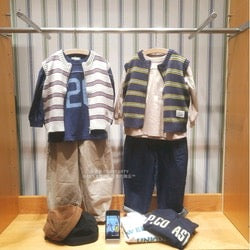 日本童裝 BEAMS mini 條紋針織背心外套 90-140cm 男童款/女童款 秋冬季 OUTERWEAR