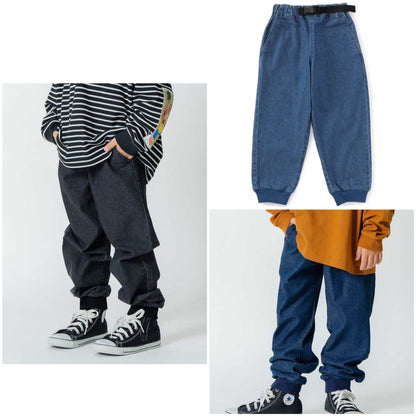 日本童裝 BREEZE 織帶腰帶牛仔褲 90-160cm 男童款 秋季 PANTS