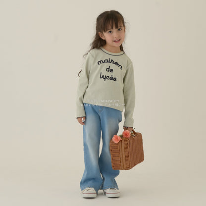 日本童裝 Ly# mine 字團網眼長袖上衣 100-150cm 女童款 秋季 TOPS