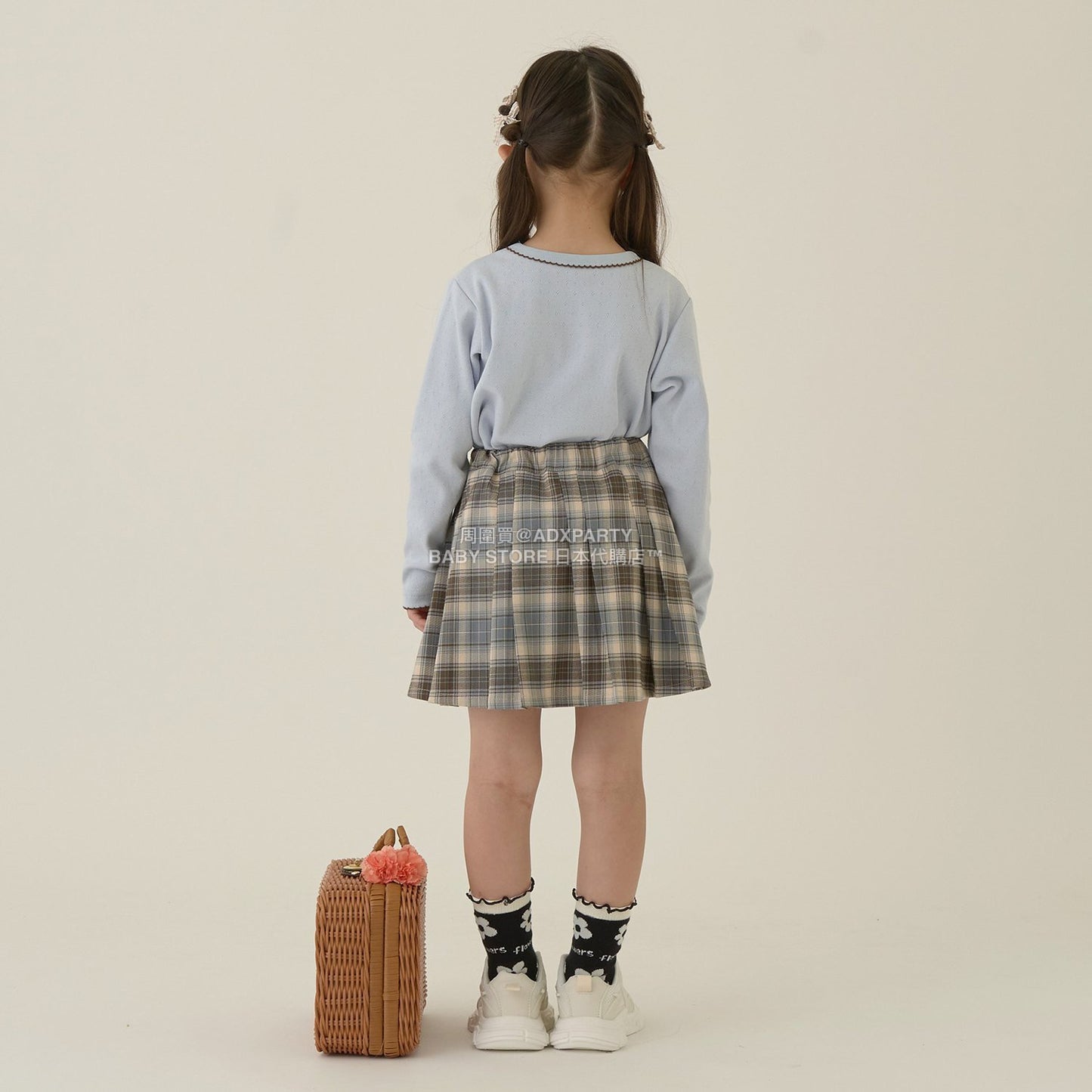 日本童裝 Ly# mine 字團網眼長袖上衣 100-150cm 女童款 秋季 TOPS