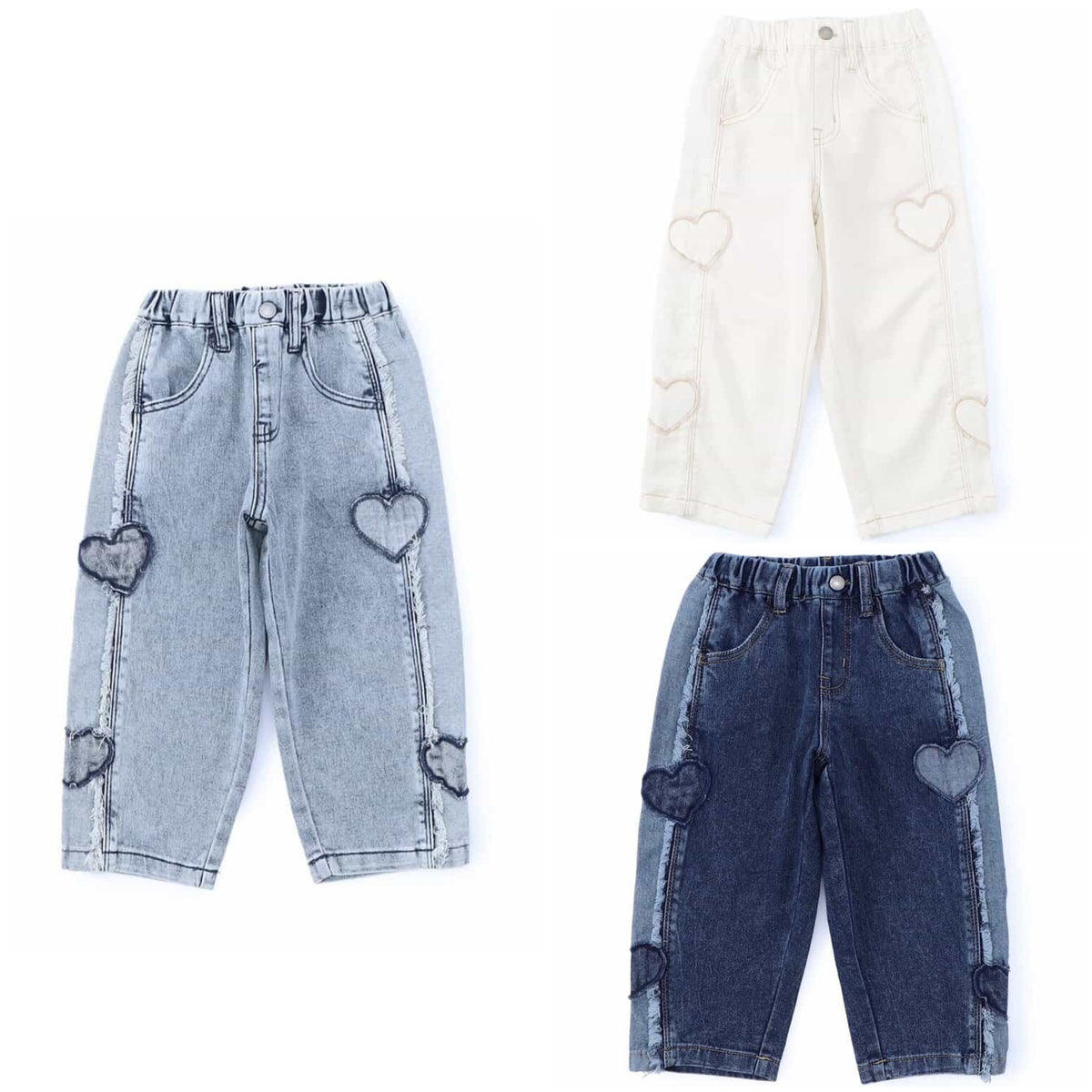 日本童裝 BREEZE 愛心牛仔褲 80-140cm 女童款 秋季 PANTS