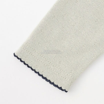 日本童裝 Ly# mine 字團網眼長袖上衣 100-150cm 女童款 秋季 TOPS