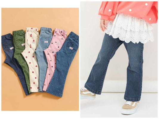 日本童裝 BREEZE 彈力喇叭褲 80-140cm 女童款 秋季 PANTS