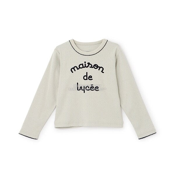 日本童裝 Ly# mine 字團網眼長袖上衣 100-150cm 女童款 秋季 TOPS