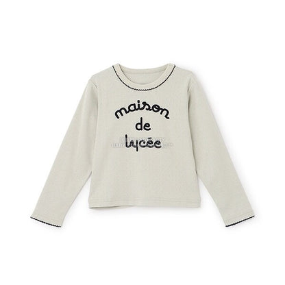 日本童裝 Ly# mine 字團網眼長袖上衣 100-150cm 女童款 秋季 TOPS