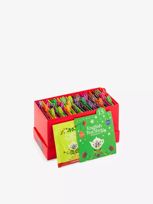 英美直送 ENGLISH TEA SHOP Organic tea festive blends茶包聖誕倒數日曆 大人款 聖誕快樂特輯 聖誕倒數日曆 不參與$900免運 滿$900可加$25免運 Christmas Advent Calendars 2025