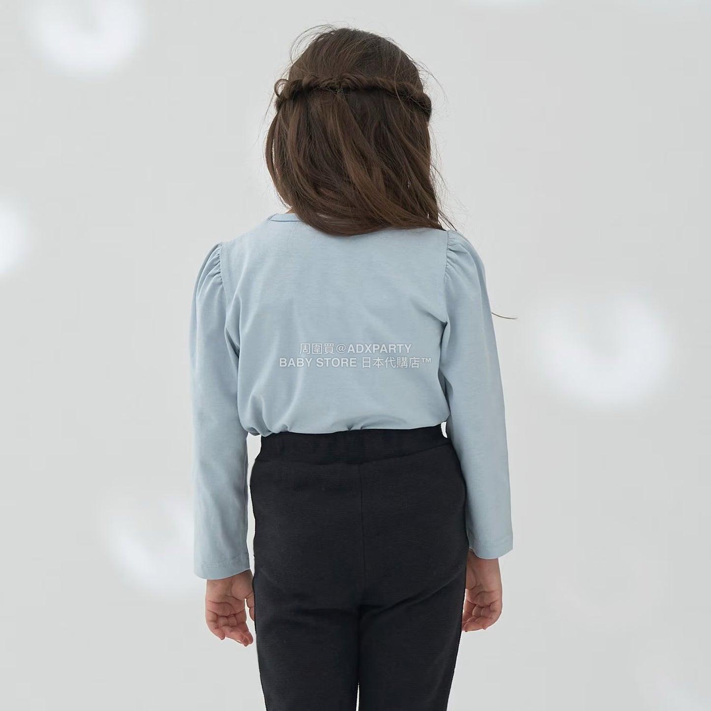 日本童裝 Ly# mine [柔軟棉] 蝴蝶結長袖上衣 100-150cm 女童款 秋季 TOPS