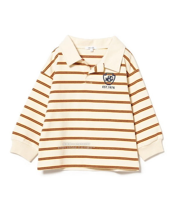 日本童裝 B:MING by BEAMS 條紋翻領上衣 100-130cm 男童款 秋冬季 TOPS