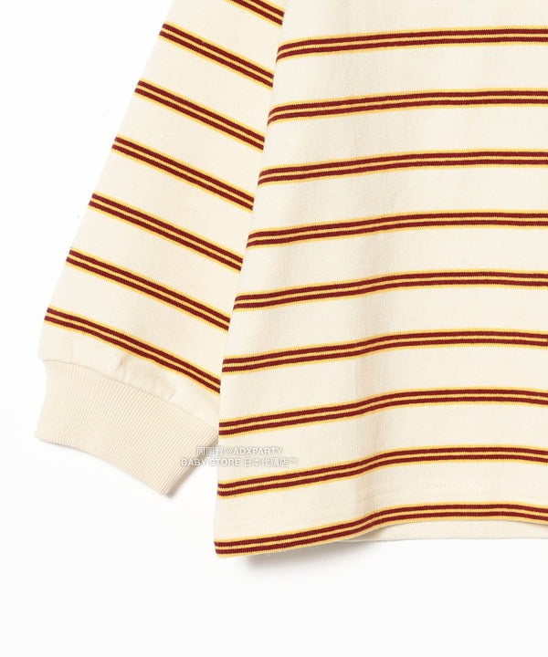 日本童裝 B:MING by BEAMS 條紋翻領上衣 100-130cm 男童款 秋冬季 TOPS