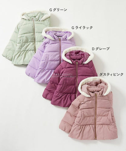 日本童裝 dev!rock 可水洗纖維羽絨荷葉邊外套 80-160cm 女童款 冬季 (適合寒冷天氣、溫度低天氣）OUTERWEAR 