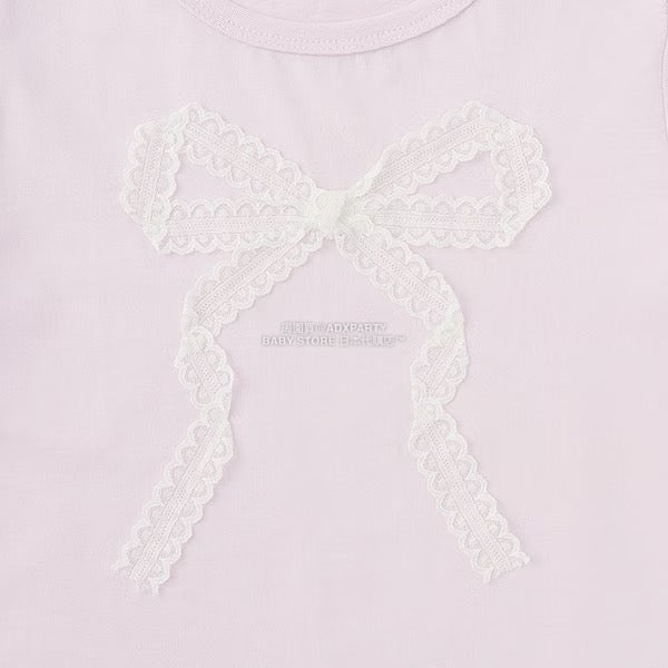 日本童裝 Ly# mine [柔軟棉] 蝴蝶結長袖上衣 100-150cm 女童款 秋季 TOPS