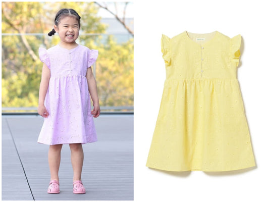 日本童裝 BE#AMS mini 打洞蕾絲連身裙 90-150cm 女童款 夏季 DRESSES