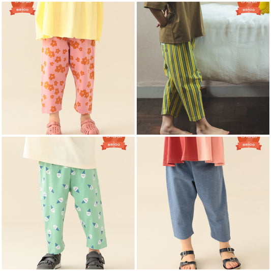 日本童裝 BE#AMS mini  休閒每日七分褲 70-120cm 男童款/女童款 夏季 PANTS