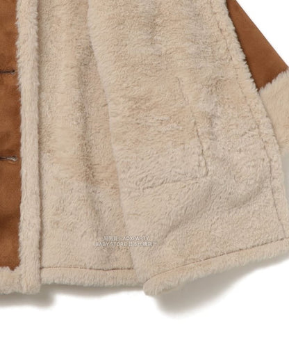 日本童裝 B:MING by BEAMS 斗篷領人造羊皮大褸 110-150cm 女童款 秋冬季 (適合寒冷天氣、溫度低天氣及落雪）OUTERWEAR 