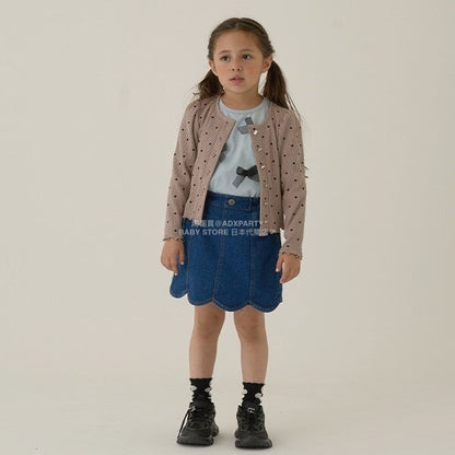 日本童裝 Ly# mine 宮廷肩袖薄外套 100-150cm 女童款 秋季 OUTERWEAR 聖誕紅/新年紅