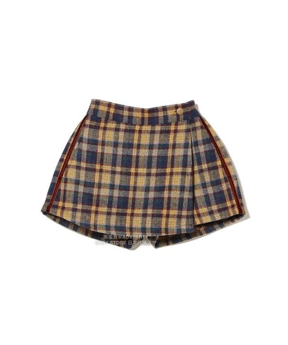 日本童裝 B:MING by BEAMS 毛呢格仔裙褲 100-140cm 男童款/女童款 秋冬季 PANTS