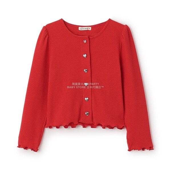 日本童裝 Ly# mine 宮廷肩袖薄外套 100-150cm 女童款 秋季 OUTERWEAR 聖誕紅/新年紅