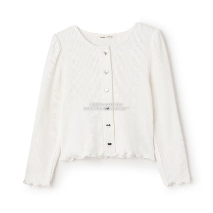 日本童裝 Ly# mine 宮廷肩袖薄外套 100-150cm 女童款 秋季 OUTERWEAR 聖誕紅/新年紅