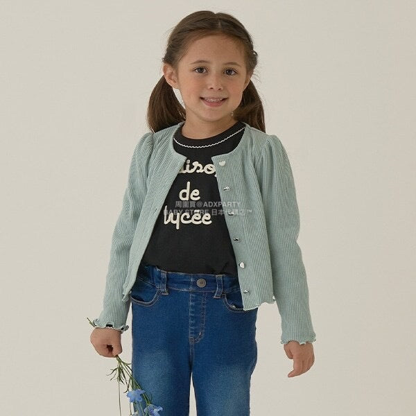 日本童裝 Ly# mine 宮廷肩袖薄外套 100-150cm 女童款 秋季 OUTERWEAR 聖誕紅/新年紅