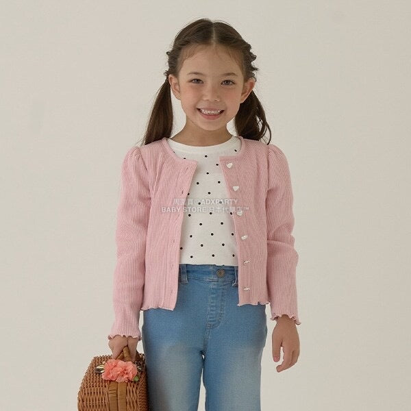 日本童裝 Ly# mine 宮廷肩袖薄外套 100-150cm 女童款 秋季 OUTERWEAR 聖誕紅/新年紅