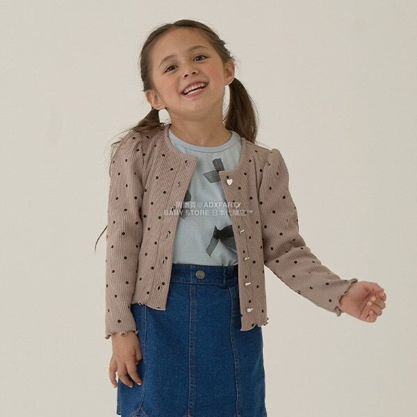 日本童裝 Ly# mine 宮廷肩袖薄外套 100-150cm 女童款 秋季 OUTERWEAR 聖誕紅/新年紅