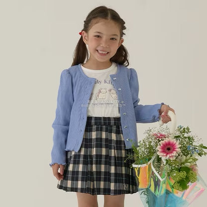 日本童裝 Ly# mine 宮廷肩袖薄外套 100-150cm 女童款 秋季 OUTERWEAR 聖誕紅/新年紅