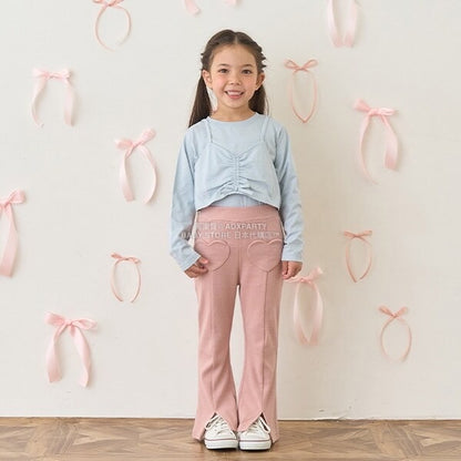 日本童裝 Ly# mine [柔軟棉] 吊帶背心&簡約上衣兩件套裝 100-150cm 女童款 秋季 TOPS