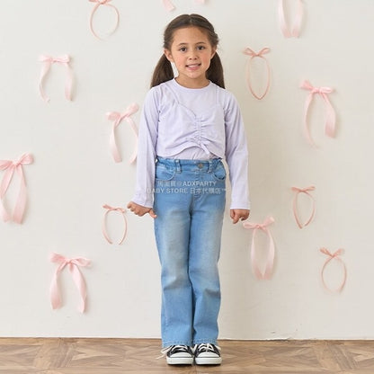 日本童裝 Ly# mine [柔軟棉] 吊帶背心&簡約上衣兩件套裝 100-150cm 女童款 秋季 TOPS