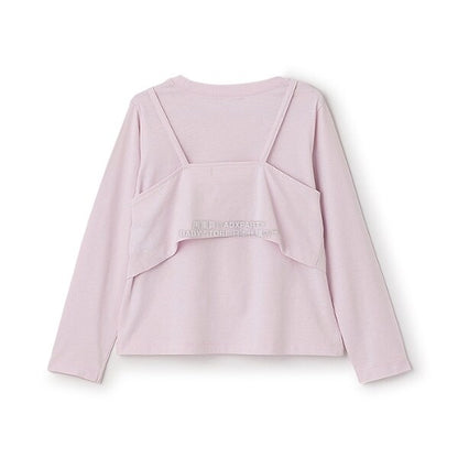 日本童裝 Ly# mine [柔軟棉] 吊帶背心&簡約上衣兩件套裝 100-150cm 女童款 秋季 TOPS