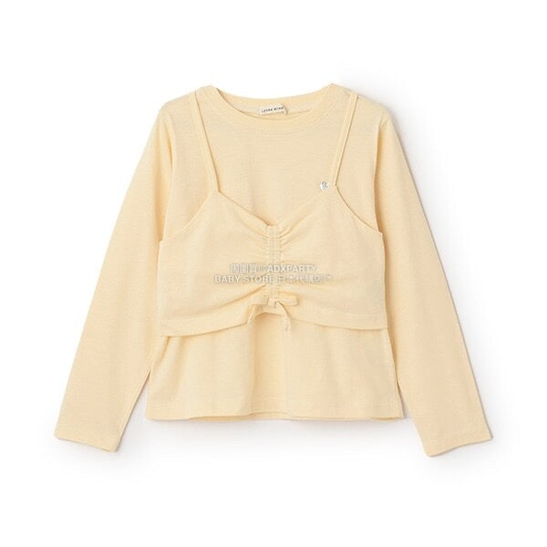 日本童裝 Ly# mine [柔軟棉] 吊帶背心&簡約上衣兩件套裝 100-150cm 女童款 秋季 TOPS