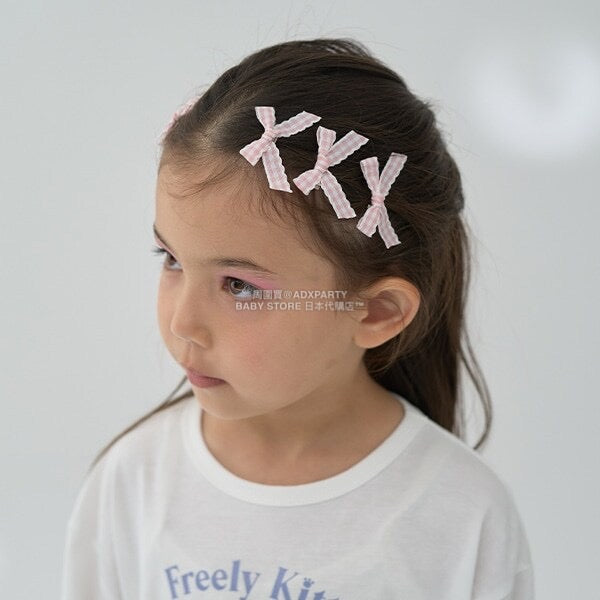 日本直送 Lycee mine 格紋絲帶髮夾6件套 手飾/髮飾系列