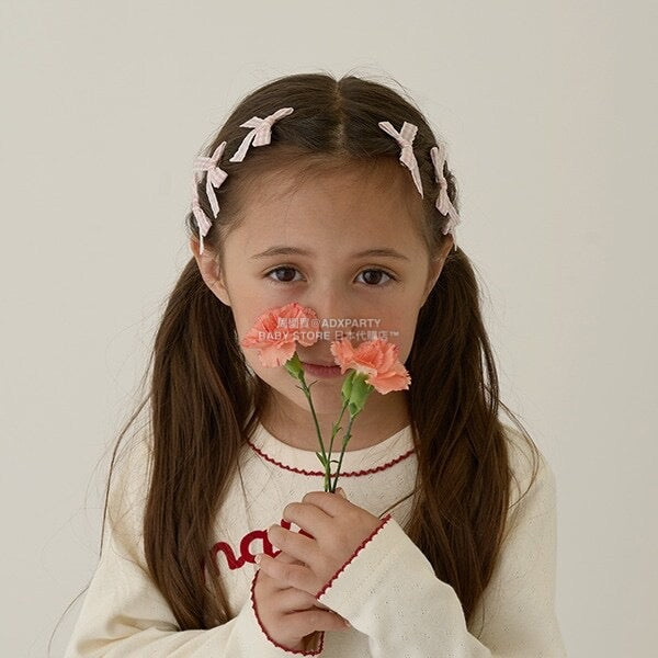 日本直送 Lycee mine 格紋絲帶髮夾6件套 手飾/髮飾系列