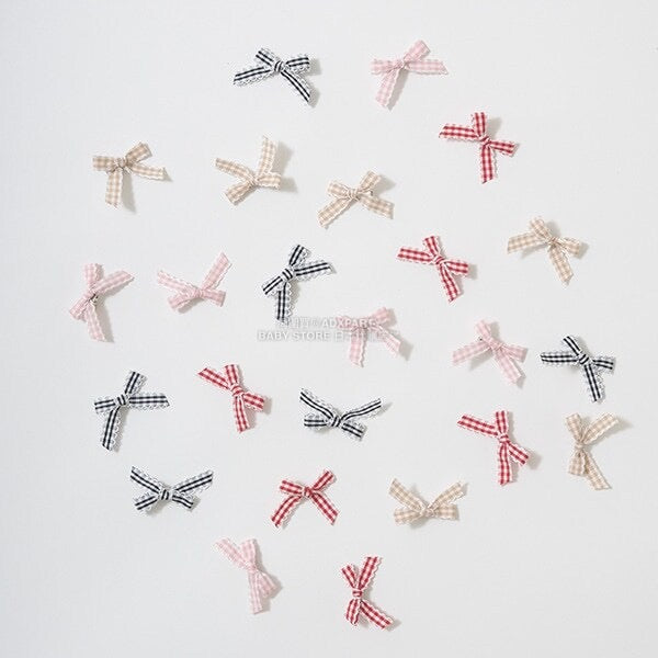 日本直送 Lycee mine 格紋絲帶髮夾6件套 手飾/髮飾系列