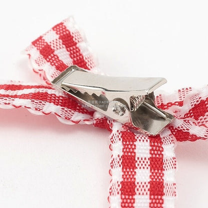 日本直送 Lycee mine 格紋絲帶髮夾6件套 手飾/髮飾系列