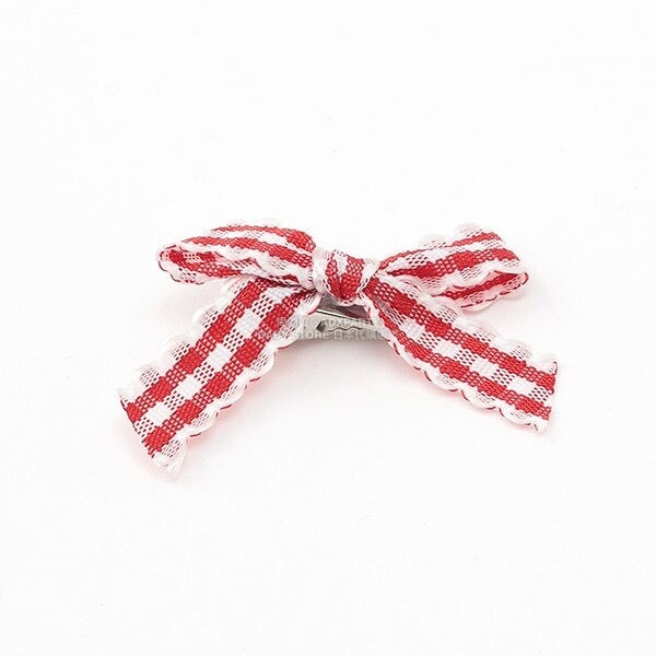 日本直送 Lycee mine 格紋絲帶髮夾6件套 手飾/髮飾系列