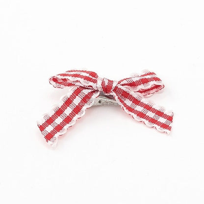 日本直送 Lycee mine 格紋絲帶髮夾6件套 手飾/髮飾系列