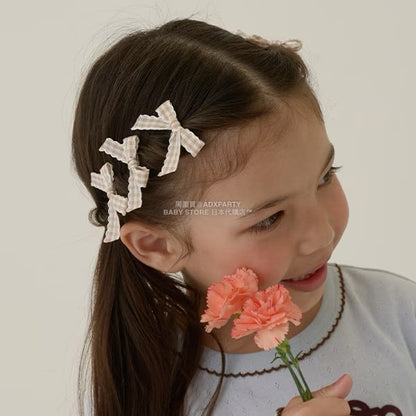 日本直送 Lycee mine 格紋絲帶髮夾6件套 手飾/髮飾系列