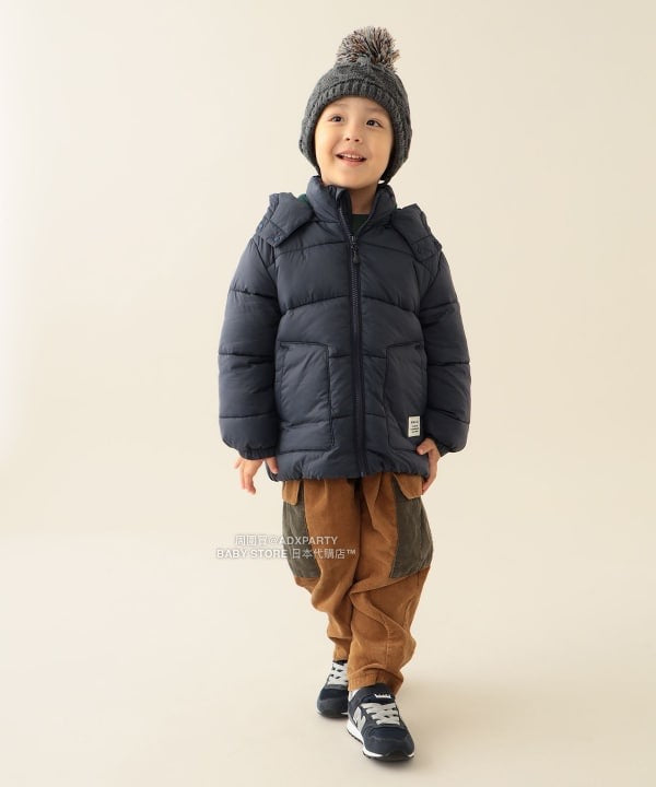 日本童裝 BEAMS mini 機能棉連帽外套 90-150cm 男童款/女童款 秋冬季   (適合香港平均溫度、寒冷天氣、溫度低天氣）OUTERWEAR 