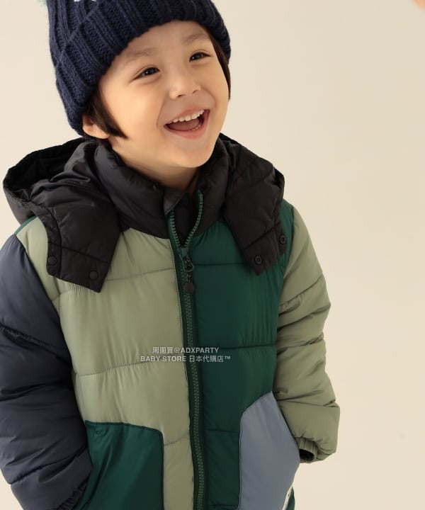 日本童裝 BEAMS mini 機能棉連帽外套 90-150cm 男童款/女童款 秋冬季   (適合香港平均溫度、寒冷天氣、溫度低天氣）OUTERWEAR 
