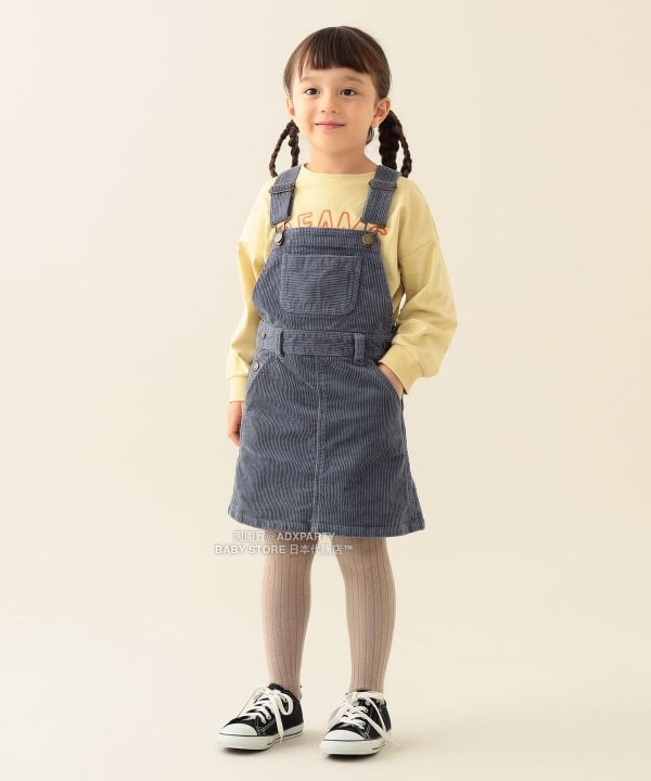 日本童裝 BEAMS mini 燈芯絨吊帶連身裙 90-140cm 女童款 秋冬季 DRESSES