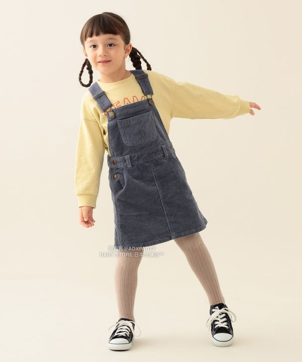 日本童裝 BEAMS mini 燈芯絨吊帶連身裙 90-140cm 女童款 秋冬季 DRESSES