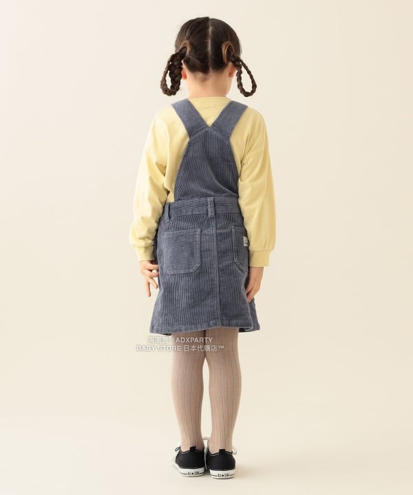 日本童裝 BEAMS mini 燈芯絨吊帶連身裙 90-140cm 女童款 秋冬季 DRESSES